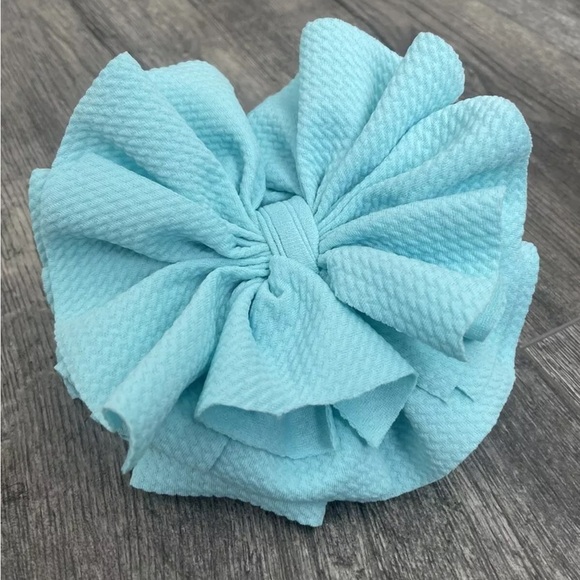 Baby Girl Blue Headband Comfortable and Cute - Picture 2 of 2